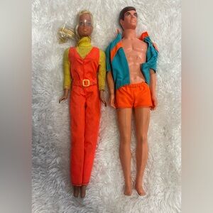 1970’s Malibu Ken and Barbie with Original Clothes
